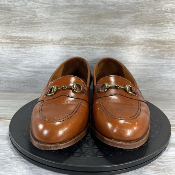 Footjoy Men’s Classic Brown Leather Slip On Horse Bit Loafers Size 8 EEE USA - Picture 2 of 9